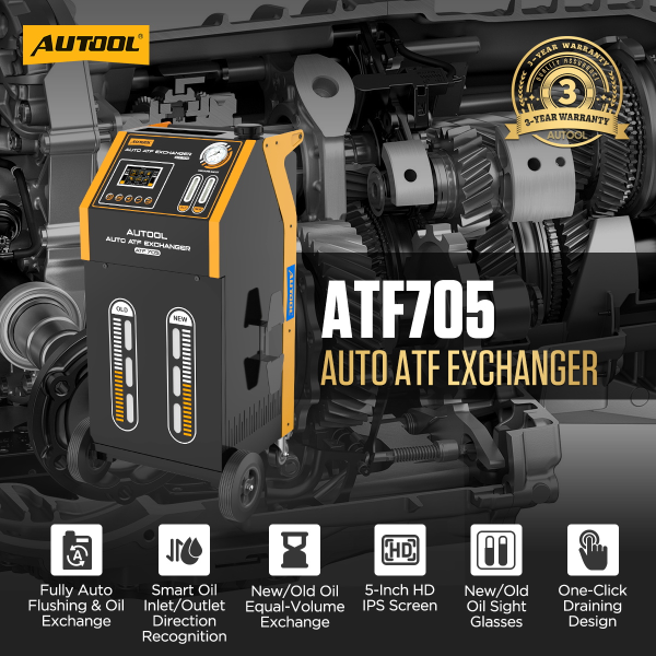 AUTOOL ATF705 automata váltóolaj-cserélő és tisztító berendezés