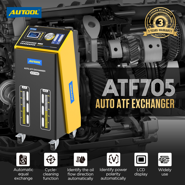 AUTOOL ATF705 automata váltóolaj-cserélő és tisztító berendezés