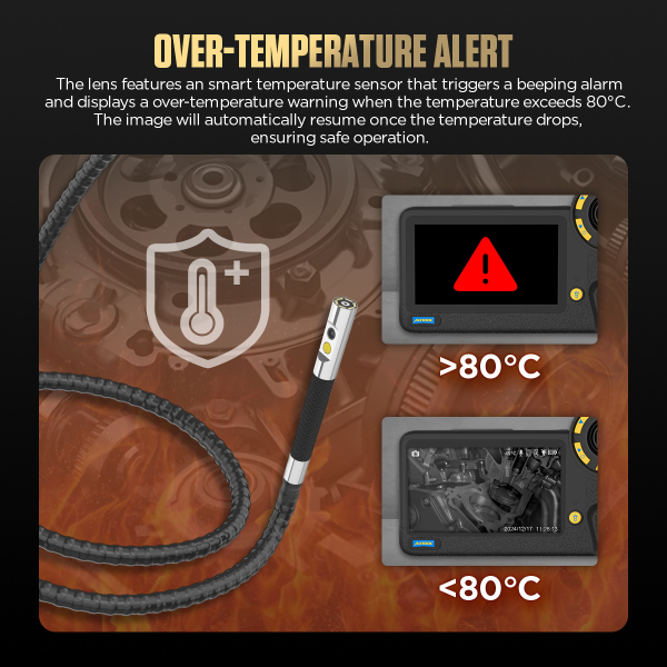 AUTOOL SVB403 kétkamerás 210°-os autóipari endoszkóp kamera