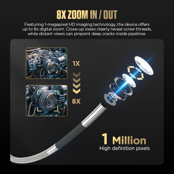 AUTOOL SVB408 3,9 mm-es 360° négyirányú autóipari endoszkóp kamera